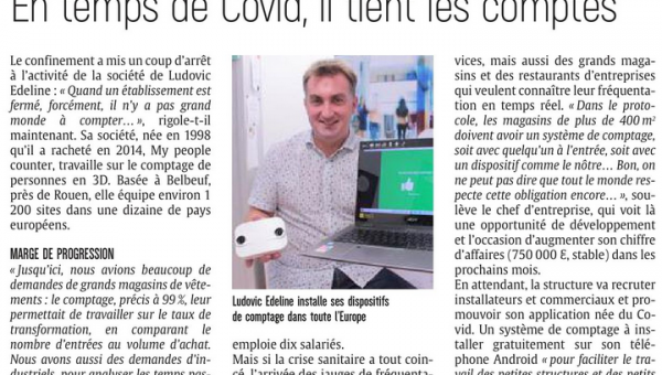 Le Paris Normandie publie un article sur My People Counter 